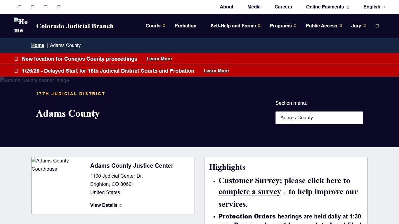 Adams County Colorado Judicial Branch